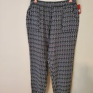 Mossimo black and white rayon elastic pants